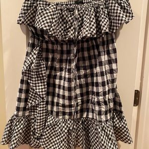 NWOT J Crew Gingham Beach Cover Up